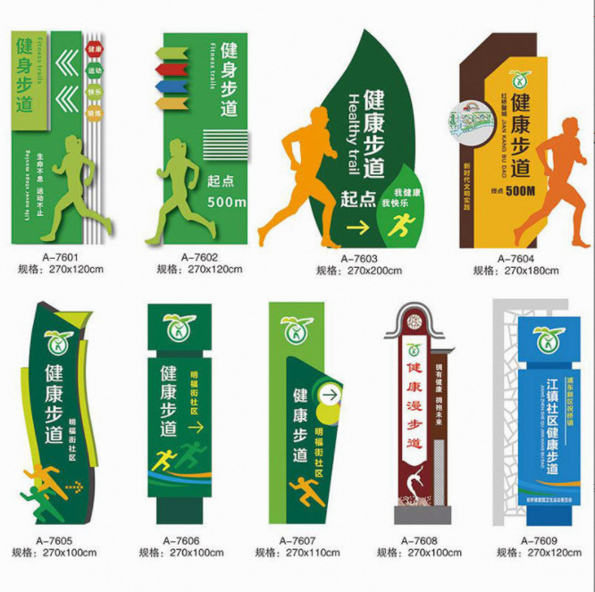 健康步道标牌